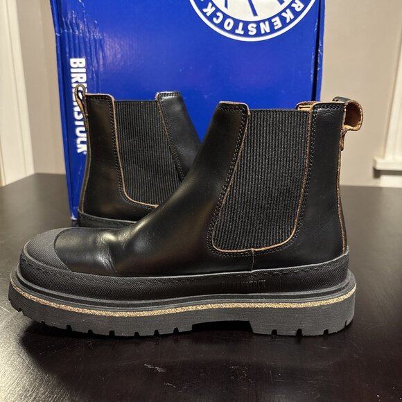 Birkenstock New w/ Box Prescott Slip On Black Oiled Leather Narrow Size 39 - Picture 3 of 10